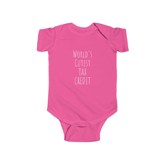 Cutest Tax Credit - Infant Fine Jersey Bodysuit